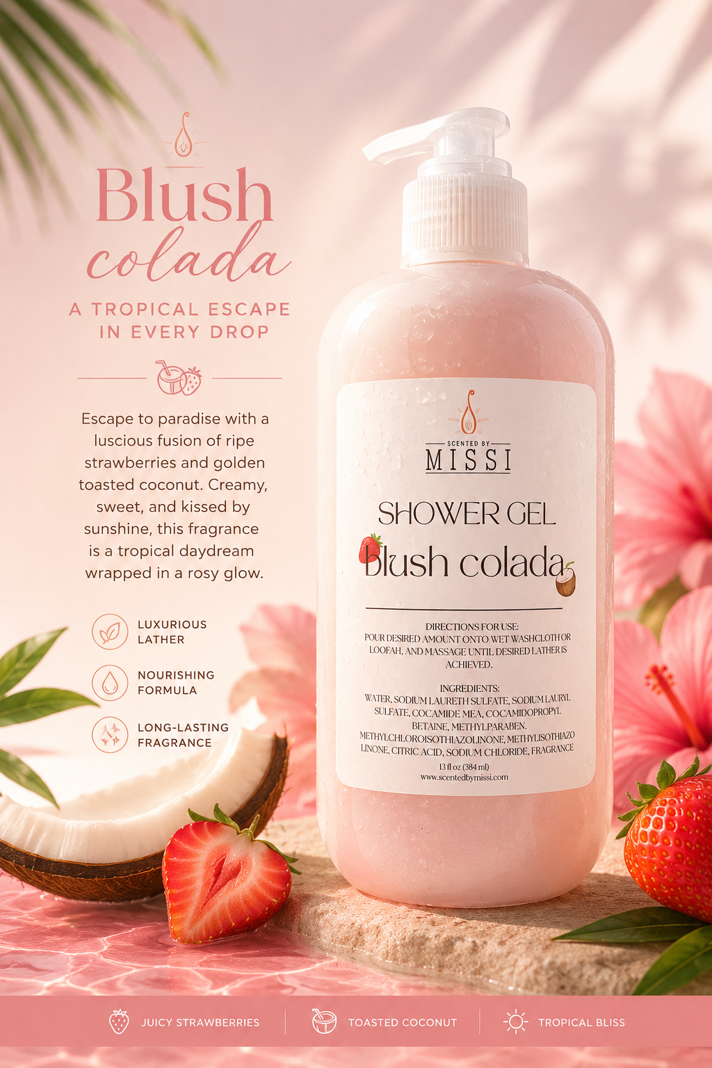 Blush Colada Shower Gel